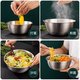 Gang Xingfa 316L stainless steel cooking basin bowl with scale for beating eggs and noodle salad cold fruit baking household bowl cold noodle bowl 22cm silver stainless steel scale salad bowl