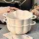 
Danube Mengqipai high-value bowl household ceramics rice bowl double ear soup bowl cream style dishes dish dishes bowl chopstick tableware glaze 8.5 inch flower plate 4 packs 1389 gold edges