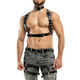 Confidential delivery of men's super sexy leggings, thong strap underwear, large camisole, chest strap, tight muscles, suspender top + shorts + neck ring three-piece set