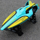 Remote control boat, high-horsepower, large-scale, high-speed speedboat on the water, rechargeable, launchable, children's and boys' ship model toy, entry-level dual-server speedboat - blue, long-range version, high-end three-power version, including three sets of batteries/charging