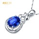 BOGLIA brand necklace for women, tanzanite inlaid with diamonds, 18 gold K pendant, clavicle Christmas birthday gift for the elderly, 2.10 carat tanzanite pendant, 4A grade, customized within 7 working days