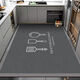 Xuxian floor mats, kitchen floor mats, stain-resistant mats, household anti-slip carpets, water-absorbent and oil-proof, large-area custom-made foot mats, black kitchenware, 100*160cm, waterproof and anti-scalding