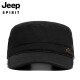 Jeep (JEEP) hat men's baseball cap summer versatile peaked cap flat top sun hat green, middle and old sun hat A0077 black