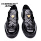 Horporsen / Italian Cowhide Mandis pour hommes Léger et confortable Chaussures pour hommes en cuir un pied pour les affaires de cuir décontractées de Business Sport Tendance noire [Numéro d'article L9910-11-BX1] 41 [Taille Europe, une taille plus grande]