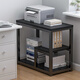 
Zhuobo tea table tea table side sofa table small table tea table tea cabinet storage rack CJ07 black wood grain