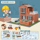 
Children's rabbit building house toy cement Mini little bricklayer children building house toy house building handmade model [439 pieces set]
