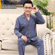 Modaler und älterer Vater Pyjamas Herren Frühlings- und Herbst-Strickjacke Langarm-Home-Kleidung Set Mode zweiteiler Set x3524 L.