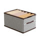 Enxi Aixin Houndstooth Clothes Foldable Storage Box Large Storage Box Clothing Drawer Wardrobe Storage Box Organizing Box Steel Frame Upgraded Houndstooth Extra Large 47*28*20
