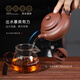 Centenary Liyong Yixing pure handmade purple clay pot raw ore dragon blood sand antique pot Kung Fu tea set teapot 210cc antique Jin-dragon blood sand 210ml