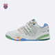 Kswiss [Gleicher Stil in der Show] Freizeitschuhe für Männer und Frauen Frühlingspaar lässig Fashion Slam Schuhe 9275-US 148 Wimbledon Weiß/Liebhaber Green/College Blue 38