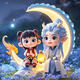 Anjijia Nezha Magnetic Power Quiet Book Demon Child No Cutout Children Handmade Diy Magnetic Sticker Toys 1 Set of 20 Pictures - No Repeat (HD Stickers)
