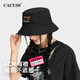 CACUSS hat women's spring and summer wide brim fisherman hat men's sun protection sun hat outdoor ultraviolet fashion sun basin hat black medium
