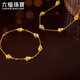 
Liufu Jewelry Light and Shadow Gold Foot Gold Gourd Glossy 5G Gold Bracelet Priced 020257BA 6.25 grams (including labor cost 844 yuan)