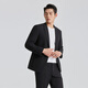 Lilang Stretch Sports Suit Suit Men's Spring 2025 New Business Men's Light Suit Wedding Formal Suit Black (G5CXF861SA) 2XL 180/92A Pants 180/86A
