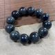
Chi Xing Hetian jade black and green bracelet Xinjiang Hetian jade blue and white seed material round beads black gray and white blue and white black jade SN1695 18mm round beads