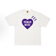 海迪洛日系蛇年human made爱心短袖T-shirt林俊杰男女情侣T恤春夏季 3937白色 S