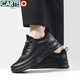 CARTELO men's shoes summer breathable business sports casual shoes leather shoes non-slip mesh shoes men 5315 black 42