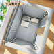 Aibaijia (aibaijia) solid color Oxford cloth steel frame storage box clothing foldable storage box moving quilt clothing storage box home gray (single window) 100L (60*42*40cm)