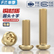 Fengji national standard pure brass round head cross head screw pan head machine screw accessories M2M3M4M5M6M8mm M3*10 50 pieces