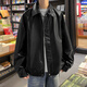 Shelley Jones American Retro Leather Jacket for Men and Women Spring and Automne New Style Handsome Top Top Loose Casual Couple Veste Black L [Recommandé 110-125 Jin [Jin est égal à 0,5 kg]]]
