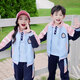童然幼儿园园服春秋套装三件套秋季运动服男女童班服小学生校服冲锋衣 719紫色四件套 180