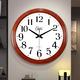 Combasi Combasi Wall Reloj redondeando la sala de estar del reloj Temperatura del reloj de pared de cuarzo simple Tabla de dormitorio de la pared 5266 Color de madera 20 pulgadas 50 cm