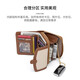 Cnoles women's wallet short real cowhide student mini fashion coffe clip bag for women's birthday gift for girlfriend
