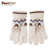 PawinPaw cartoon bear children's clothing children's autumn and winter knitted five-finger gloves for boys and girls to keep warm and comfortable pink/25 4-12 years old
