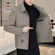 AEMAPE Apple Sheep Wool Jacket Men's Autumn and Winter Thickened Lapel Jacket Top Removable Down Liner Jacket Men's 2308 Khaki (Double-sided Wool) L Recommendation 110-130Jin Jin equals 0.5 kg