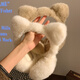 Guangyuelan linda gato gato peluche para mujeres en invierno montar tibio caliente anti-congelado tierra tierca cubierta de orejas bolsas para la oreja a prueba de viento