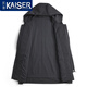 凯撒（KAISER）银蓝水貂内胆派克服男貂皮大衣连帽尼克服整貂皮草风衣干部外套冬 黑色银蓝（袖子加水貂） 180/2XL 适合体重145-160斤