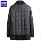 Traje corto de chaqueta para hombres de lana de doble cara Romon Liner de lana de invierno PD688081 Black L [Recomendado 105-120 Jin [Jin es igual a 0.5 kg]]