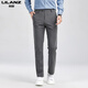 Lilang Herren Casual Hosen Sommer Neugeschäftshose Anti-Falten-Gerade und uneisenfreie Hosen Trend Schwarz H9896 33
