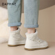Daphne (DAPHNE) snow boots for women thick sole short tube winter new Northeast cold resistance 2023 new thickened comfortable and warm cotton boots silver plush 37 (235mm)