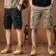 Lingkaqi American Retro Trendy Brand Tooling Shorts für Männer losen 2024 Sommer Neues Mehrfach-T-Fünf-Punkte-Hosen Casual Mid-Pant
