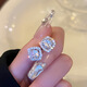 Erqi Xiaoxiang Style Nouvelles boucles d'oreilles Stud Lettres de boucles d'oreilles Perl Face Rond à la mode haut