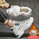 Fanshilin Schuhe Herrenschuhe 2025 Neue Frühlingssportschuhe Herren-Netz atmungsaktives lässiges Papa Schuhe Sommer Height-verstärkte weiße Schuhe Blau [Hinzufügen von Samt, um warm zu halten] High-Top/9902 39 [Standard Sportcode]