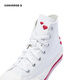 Converse children's clothing girls canvas shoes spring new medium and large children's high-top casual sports shoes trendy A10716C white 36 recommended foot length 22cm