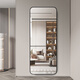 
Four-bedroom house light luxury full-body mirror wall-mounted wall-mounted entrance mirror dressing mirror household fitting mirror bedroom aluminum frame mirror gold 40*150cm [SQ-grade high-definition silver mirror]
