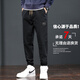 Romon Workwear Casual Hosen Herren Sommer dünne lockere Bindfuß Haren Teen 2025 neue Hose Sommer Männerhose 689 dunkelgraue reguläre XL-Code 125-145jin [Jin entspricht 0,5 kg]