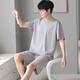 Modale Herren-Pyjama in Sommer-Eis Silk-Shorts-Shorts im Sommer können draußen getragen werden und fühlen sich mit großer Sicht, komfortabler Hauskleidung Tianyun Gray-3518 Modell 3xl [geeignet für 170-200 Jin [Jin gleich 0,5 kg]]]
