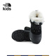 North Face Children's Warm Shoes Men's and Women's Mid-top Outdoor Shoes Cotton Shoes|7W5X KX7/Black Size 36 Shoes Length 22.5cm