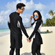 Yifu wetsuit for women long-sleeved sun protection split diving surfing slim fit snorkeling swimsuit men's jellyfish suit