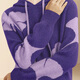 DiFelig European and American retro purple hooded sweater for women 2024 new winter casual versatile outer sweater picture color M