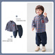 Ciciibear 2025 spring new products 100% cotton baby cotton shirt boys plaid shirt children litmus blue 110