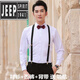 JEEP SPIRIT男装新郎结婚衬衣男士长袖修身伴郎团衬衫商务正装粉色大 粉红色衬衫+领结 39/L