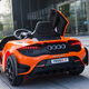 Join hands with McLaren Children's electric car four-wheeled baby car to sit for men, women and children remote control toy sports car children's car painted wine red full function + large lithium battery battery battery battery for 5 hours