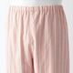 MUJI men's style, no side seams, double layer yarn, pajamas, men's home clothes, spring and autumn, FB0YDC4S, light orange stripes, M (top 170/92A, bottom 170/80A)