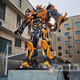 Large iron Transformers Bumblebee Optimus Prime Megatron Metal Robot Mecha Mall Park Ornament Height 1.5 meters, standard lighting, no voice setting