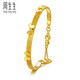 
Zhou Shengsheng Gold Bracelet Bracelet Foot Gold Butterfly Bracelet Wedding Gift 15812K Priced 06 circles 16.85 grams